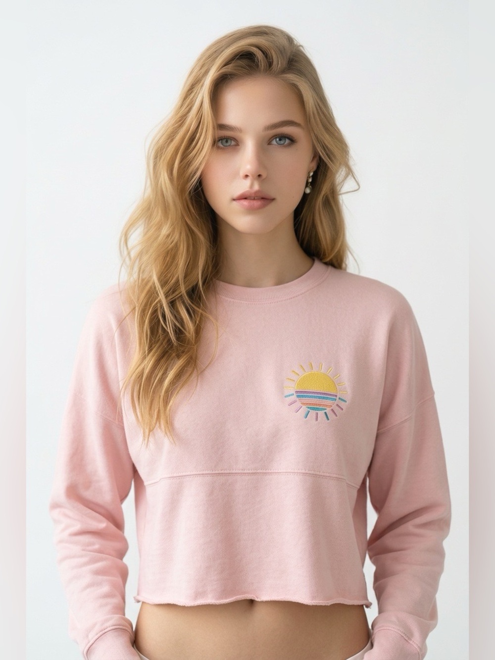 Busch Gardens Pink Cropped Long Sleeve T-Shirt - Women's - Picture 2 of 6
